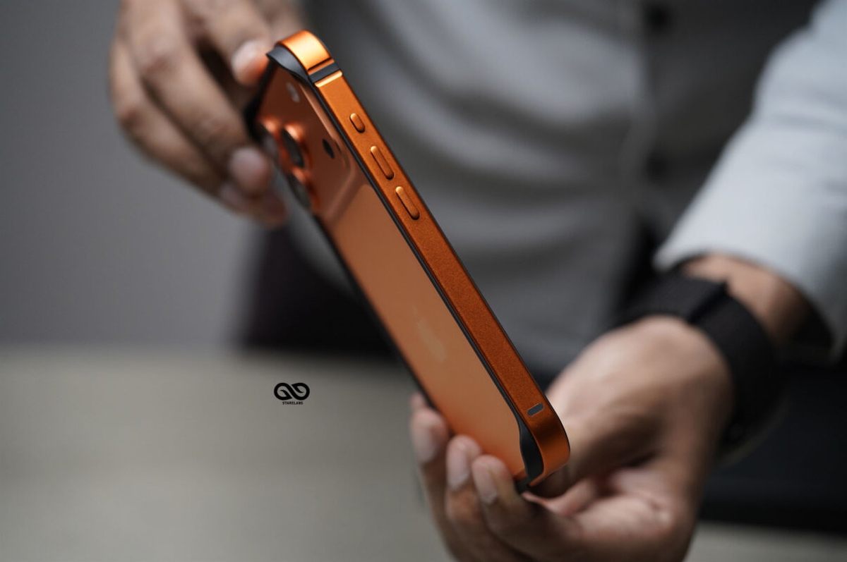 Cosmic Orange Fiber Bumper for iPhone 17 Pro Max (Bumper, not a Case)