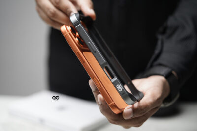 Natural Titanium Fiber Bumper for iPhone 17 Pro Max (Bumper, not a Case)