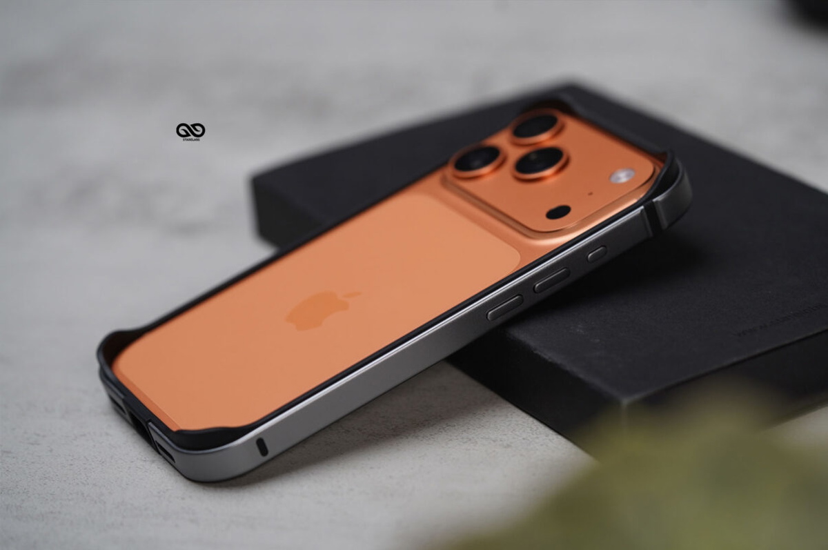 Natural Titanium Fiber Bumper for iPhone 17 Pro Max (Bumper, not a Case)