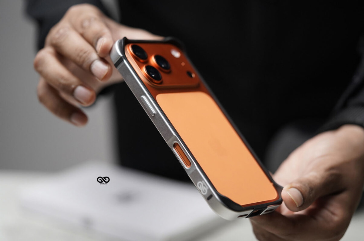 Silver Fiber Bumper for iPhone 17 Pro (Bumper, not a Case)