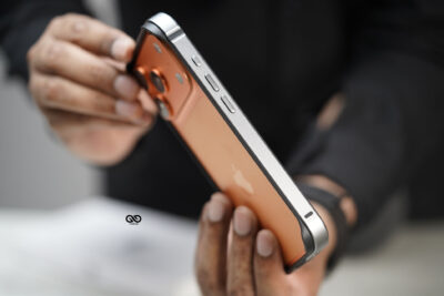 Silver Fiber Bumper for iPhone 17 Pro (Bumper, not a Case)