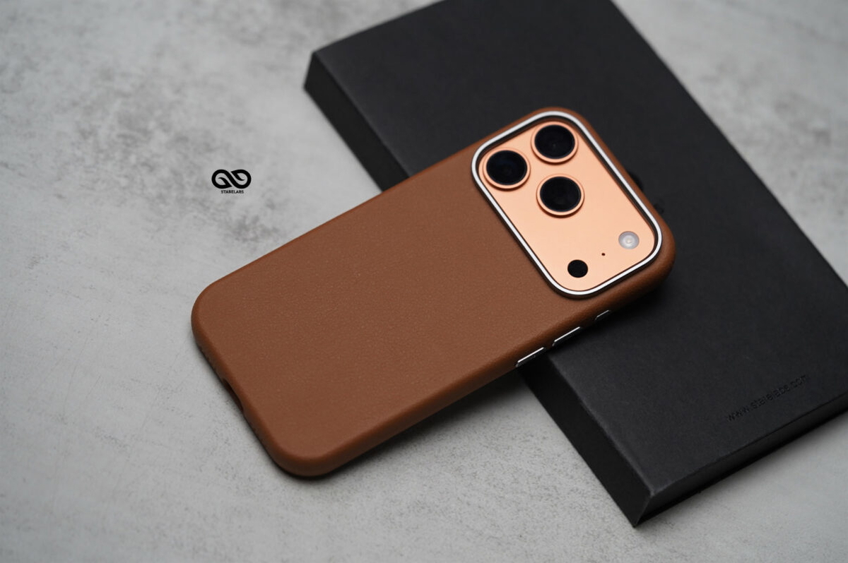 Slim PU Leather Case with Rubberized Interior (Magsafe Compatible) For iPhone Air/17/17Pro/17ProMax