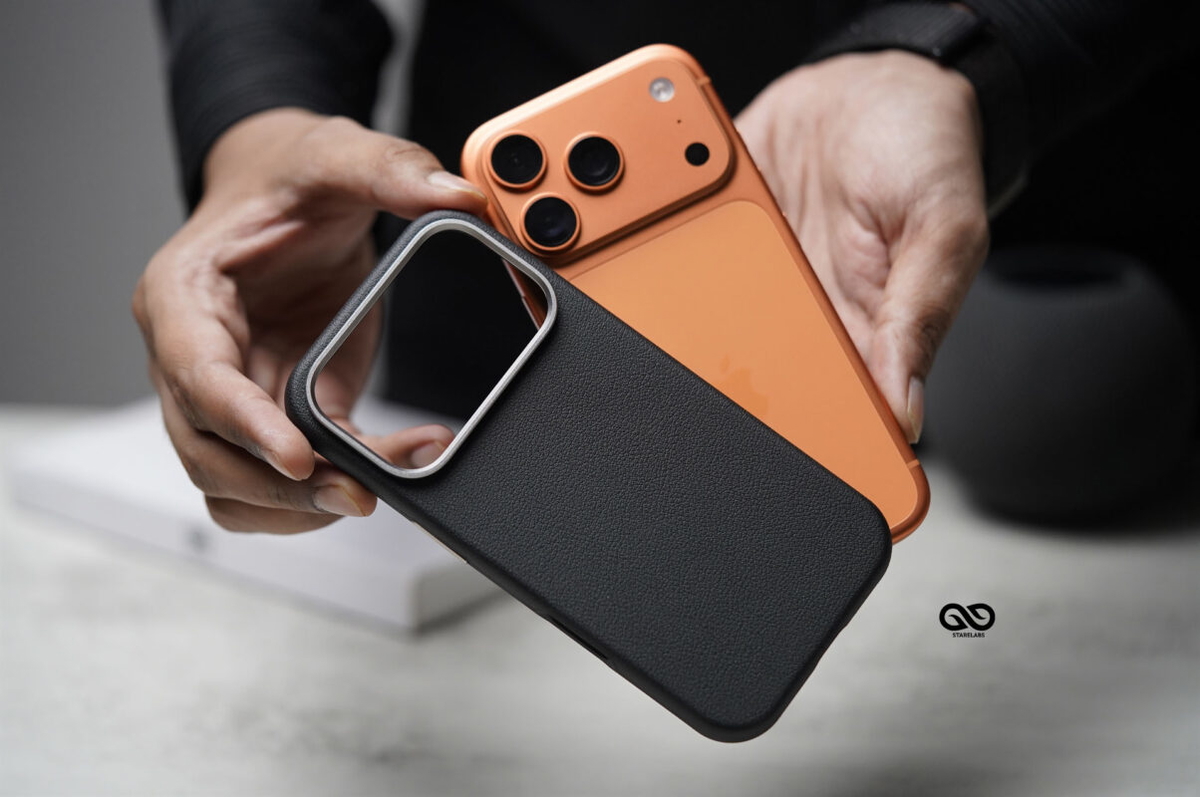 Slim PU Leather Case with Rubberized Interior (Magsafe Compatible) For iPhone Air/17/17Pro/17ProMax