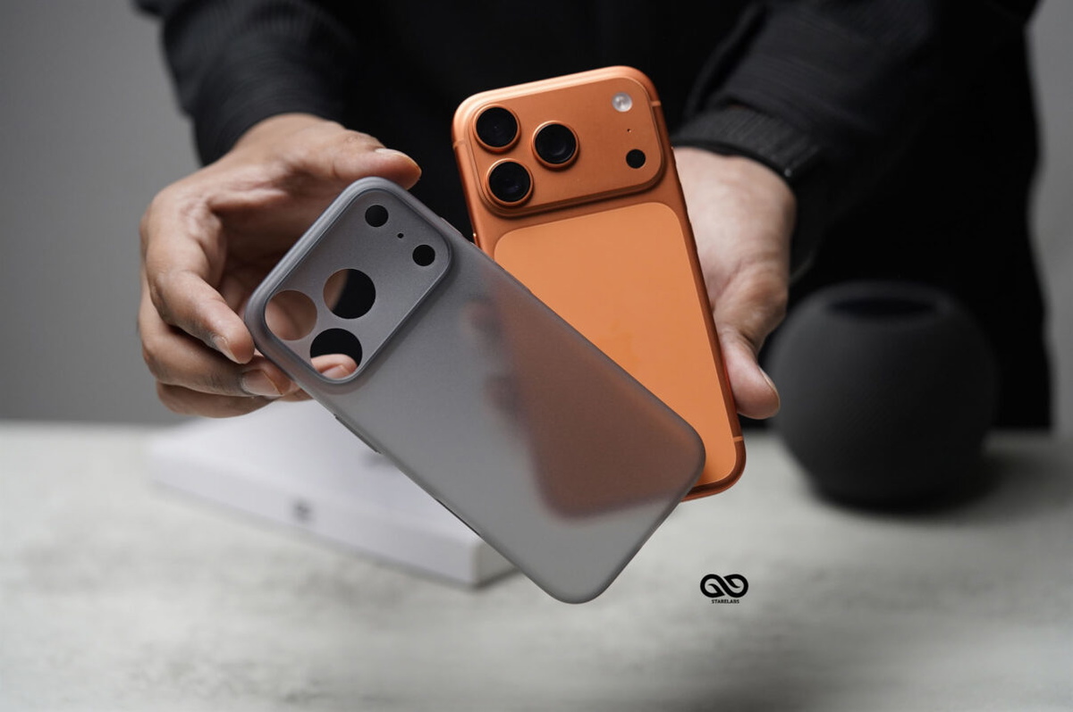 Space Grey Ultra Thin Case For iPhone Air/17 Pro/17 Pro Max (Camera Cutout)