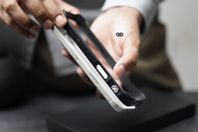 Black Fiber Bumper for iPhone 17 (Bumper, not a Case)