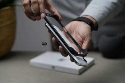 Black Fiber Bumper for iPhone Air (Bumper, not a Case)