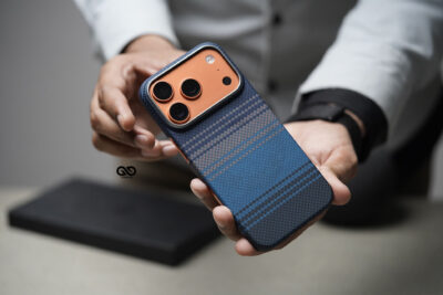 Magsafe Dune Blue Real Aramid Carbon Fiber Case For iPhone 17 Pro