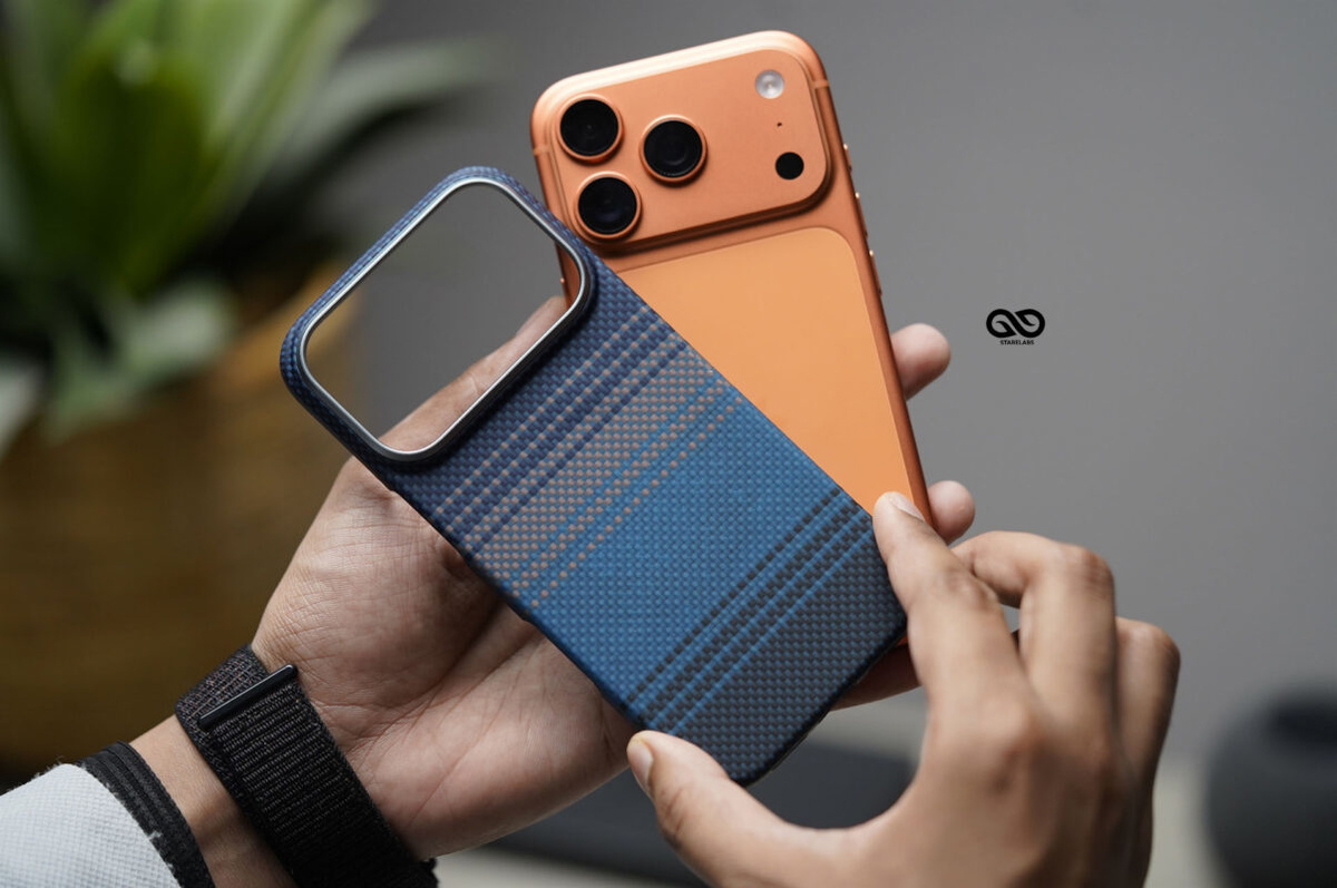 Magsafe Dune Blue Real Aramid Carbon Fiber Case For iPhone 17 Pro