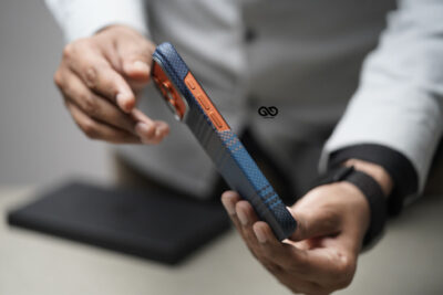 Magsafe Dune Blue Real Aramid Carbon Fiber Case For iPhone 17 Pro