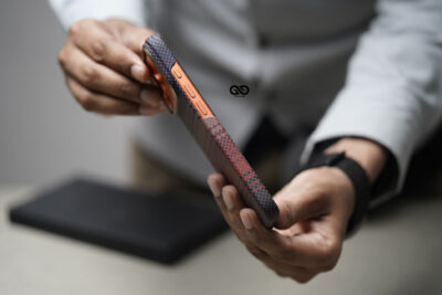 Magsafe Tangerine Orange Real Aramid Carbon Fiber Case For iPhone 17 Pro