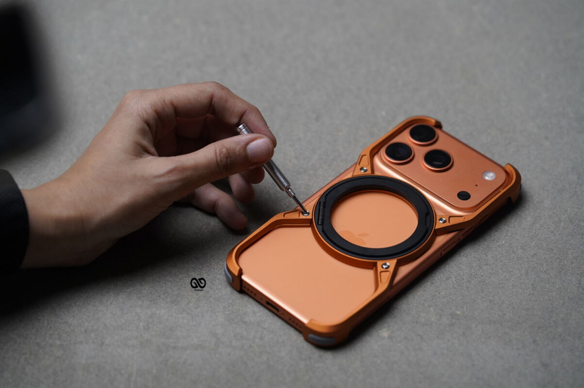 Titanium Armored Bumper with Kickstand Feature For iPhone 17/17PRO/17PROMAX