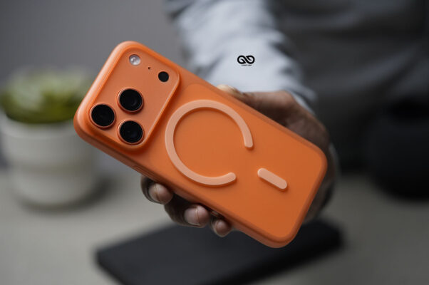 Cosmic Orange Magsafe Ultra Thin Case For iPhone 17 Pro/17 Pro Max. (Camera Cutout)