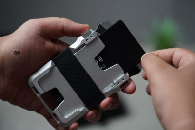 Hybrid Flip Texture Wallet with ID Window
