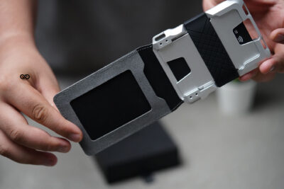 Hybrid Flip Texture Wallet with ID Window