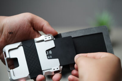 Hybrid Flip Texture Wallet with ID Window