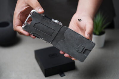 Hybrid Flip Texture Wallet with ID Window