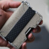 Stone Beige Textured Minimalist Card and Cash Holder