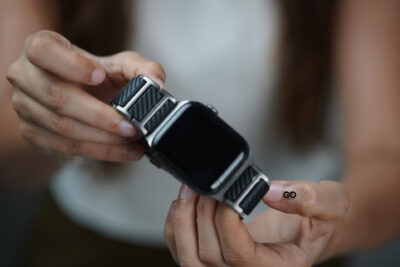 Real Carbon Titanium Link Strap With Magnetic Closure For Apple Watch 44MM 45MM 46MM Series 4 5 6 7 8 9 10 11 12 (SE 2 3 Gen) - Image 16