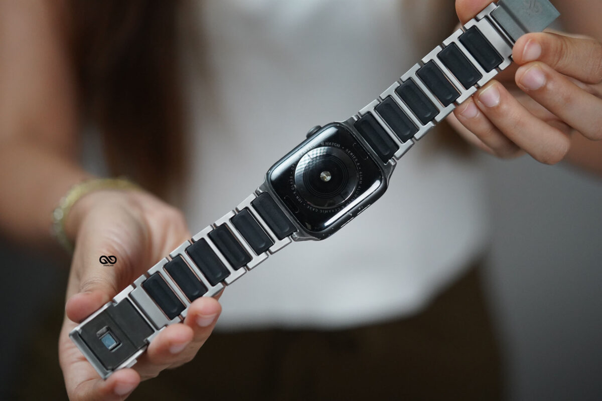Real Carbon Titanium Link Strap With Magnetic Closure For Apple Watch 44MM 45MM 46MM Series 4 5 6 7 8 9 10 11 12 (SE 2 3 Gen)