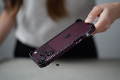 Burgundy Fiber Bumper for iPhone 18 Pro Max (Bumper, not a Case)