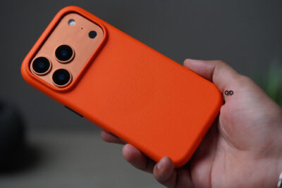 Cosmic Orange Magsafe Texturized Silicone Case (Microfiber-Lined) For iPhone 17 Pro/17 Pro Max