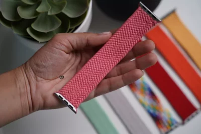 Pink Punch Braided Solo Loop For Apple Watch 49 (Series Ultra/Ultra 2/Ultra 3)