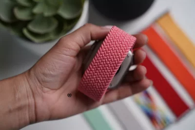 Pink Punch Braided Solo Loop For Apple Watch 49 (Series Ultra/Ultra 2/Ultra 3)