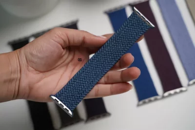 Abyss Blue Braided Solo Loop For Apple Watch 49 (Series Ultra/Ultra 2/Ultra 3)