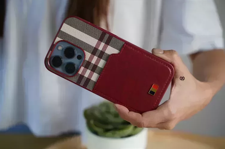 Chequered Leather Case with Card Slot - Starelabs® India