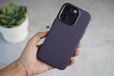 Grainy Textured Vegan Leather Case for iPhone 14 Pro Max