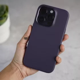 Grainy Textured Vegan Leather Case for iPhone 14 Pro