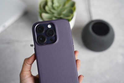 Grainy Textured Vegan Leather Case for iPhone 14 Pro Max