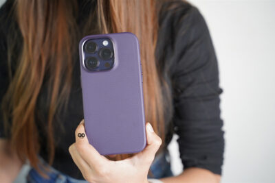 Grainy Textured Vegan Leather Case for iPhone 14 Pro Max