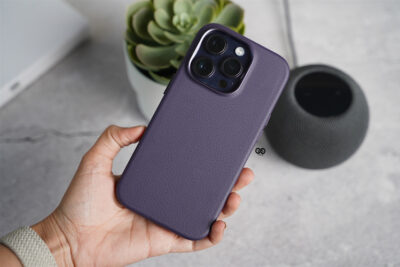 Grainy Textured Vegan Leather Case for iPhone 14 Pro Max