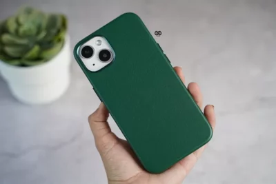 Grainy Textured Vegan Leather Case for iPhone 14 Plus