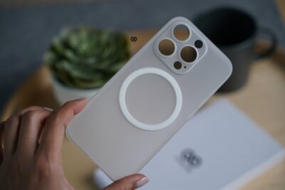 Frosted White Magsafe Ultra Thin Case for iPhone 14 Pro Max