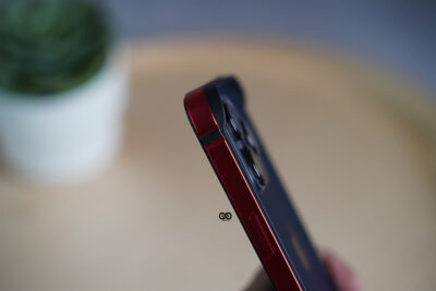 Red Fiber Bumper for iPhone 14 Pro (Bumper, not a Case)