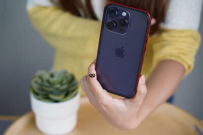 Red Fiber Bumper for iPhone 14 Pro (Bumper, not a Case)