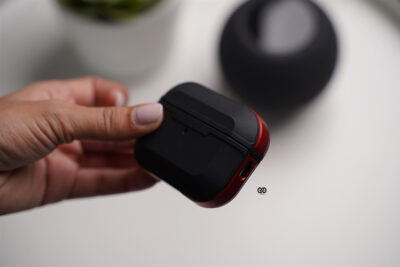 Black Red Rugged Airpod Case For Airpods Pro (2nd Generation)