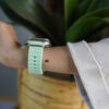 Mint Green Silicone Ocean Band For Apple Watch 42MM 41MM 40MM Series 4 5 6 7 8 9 10 11 SE SE 2 Gen