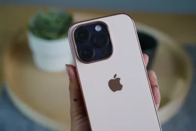 Rose Gold Glass Finish Soft case for iPhone 14 Pro