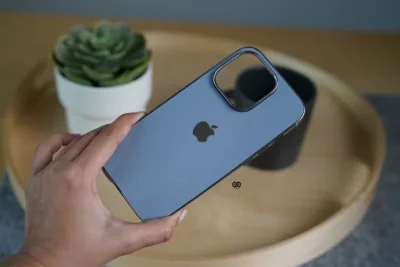 Sierra Blue Glass Finish Soft case for iPhone 14 Pro