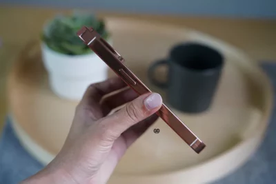 Rose Gold Glass Finish Soft case for iPhone 14 Pro